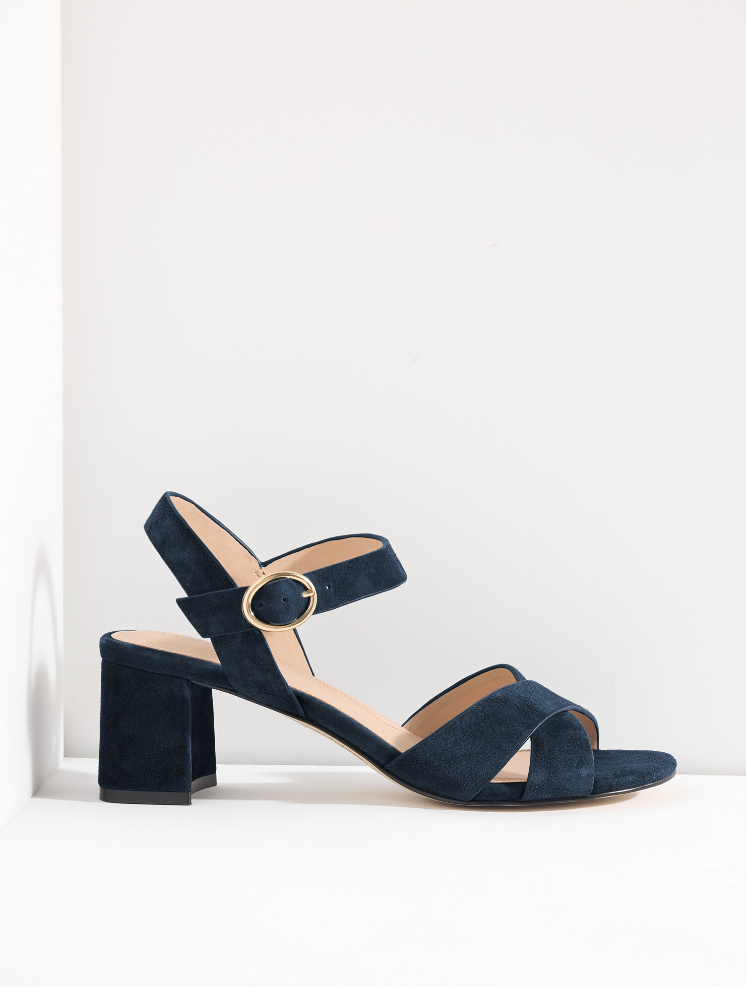 Myra Suede Block Heel Sandals