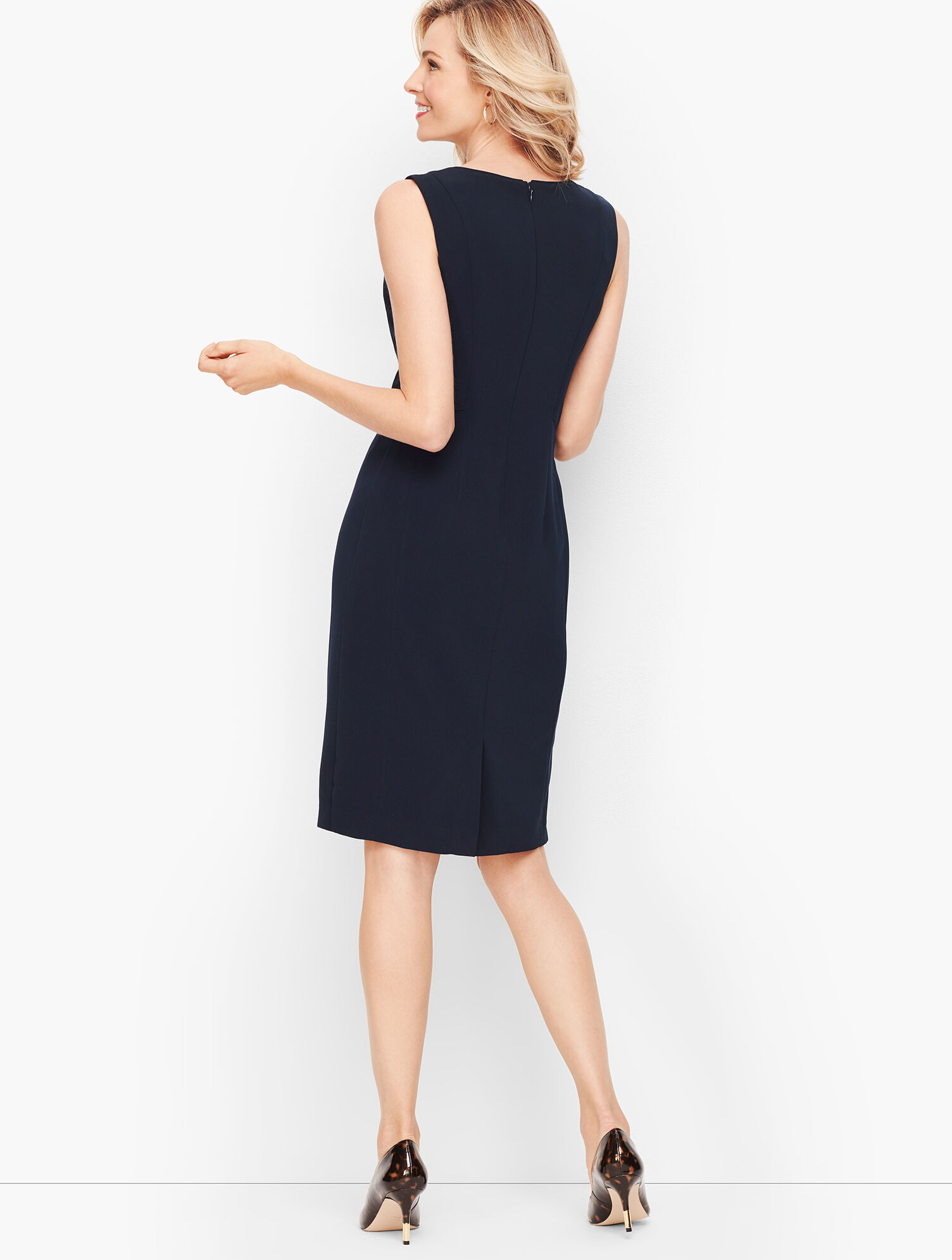Stretch Crepe Sheath Dress