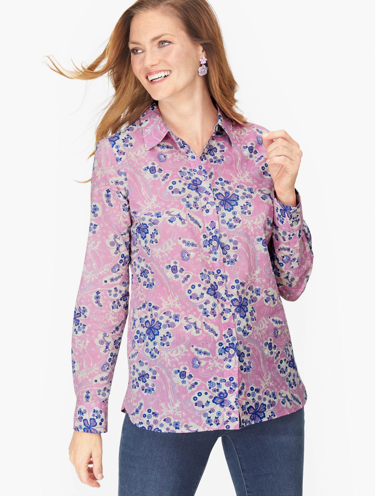 Classic Cotton Shirt - Magic Floral | Talbots