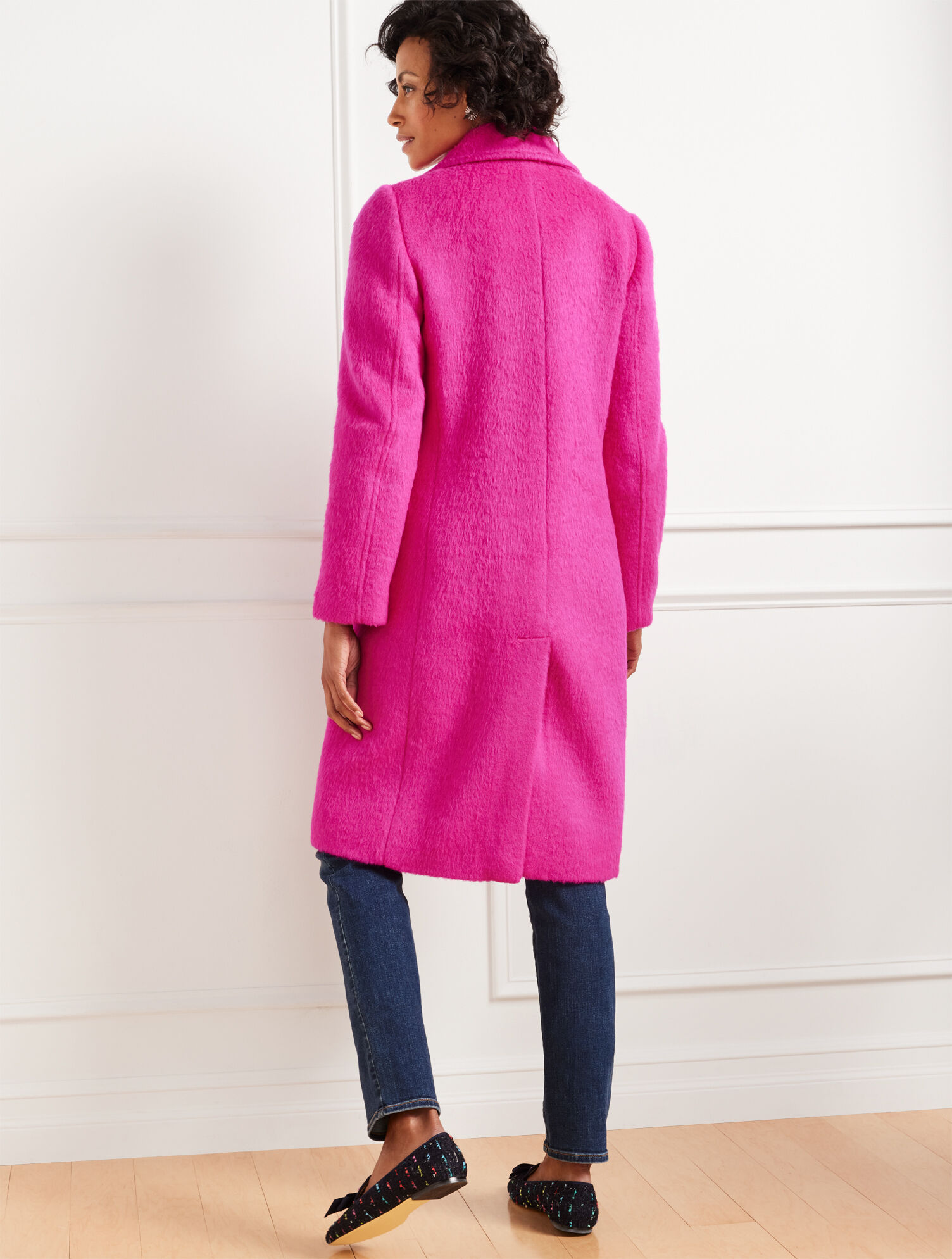 Brushed Wool Blend Coat