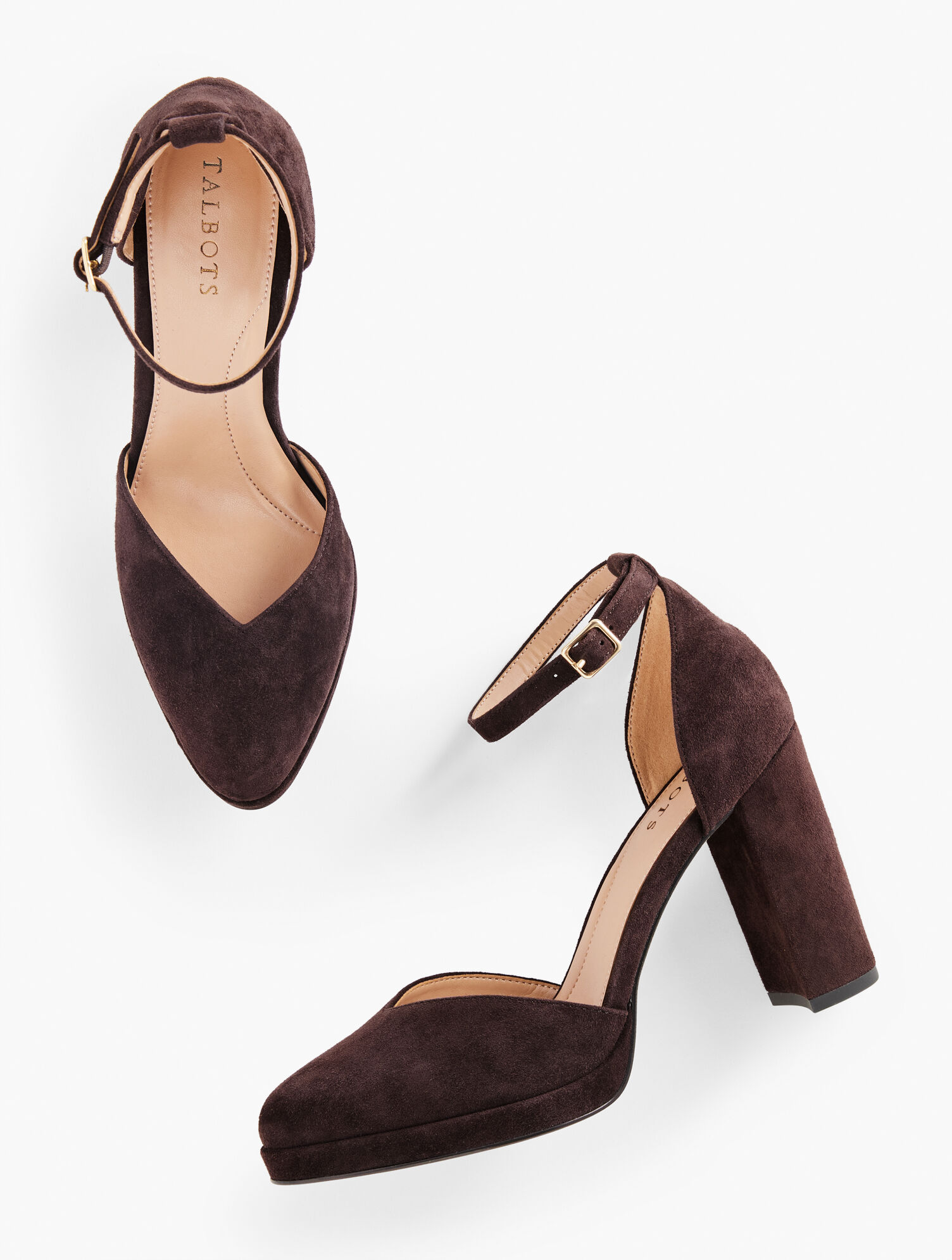 Bailey Ankle Strap Pumps - Suede