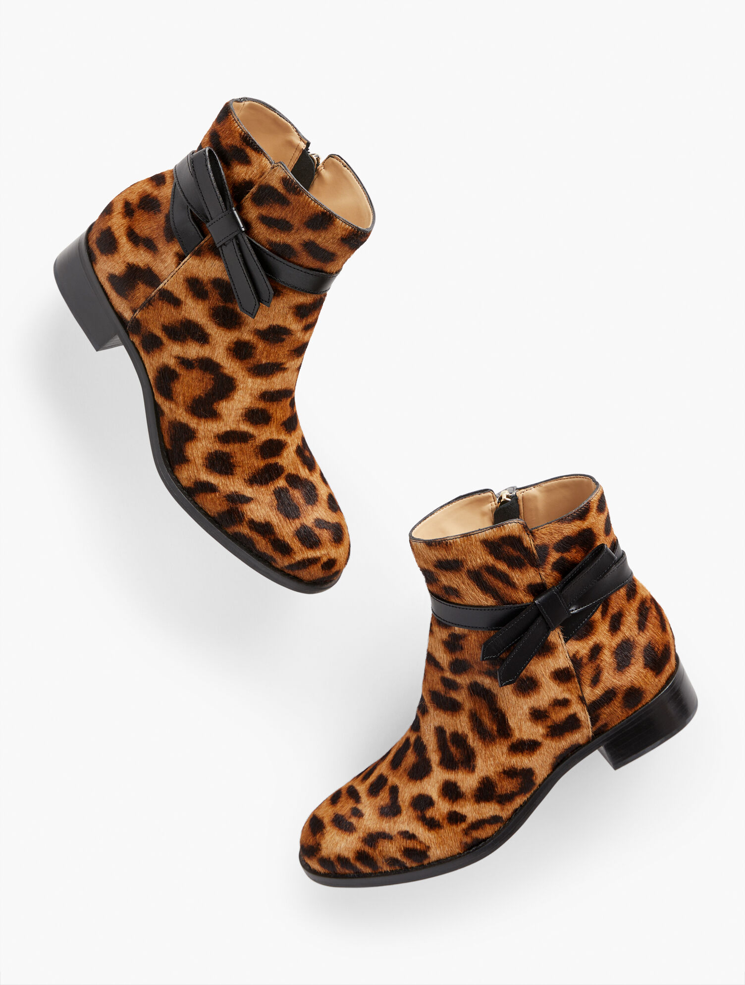 Tish Tie Calf Hair Ankle Boot - Leopard