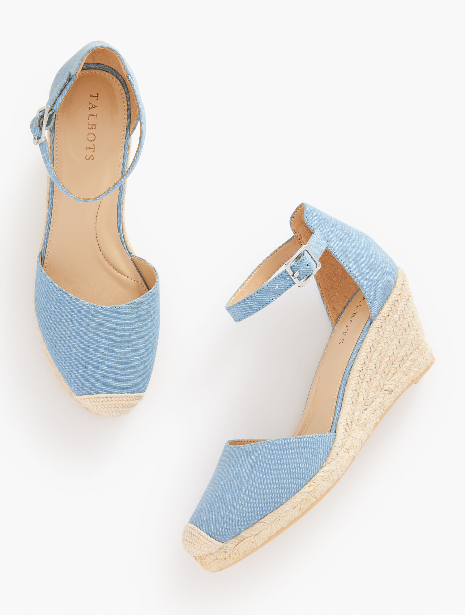 Lyndsay Espadrille Wedges - Chambray | Talbots