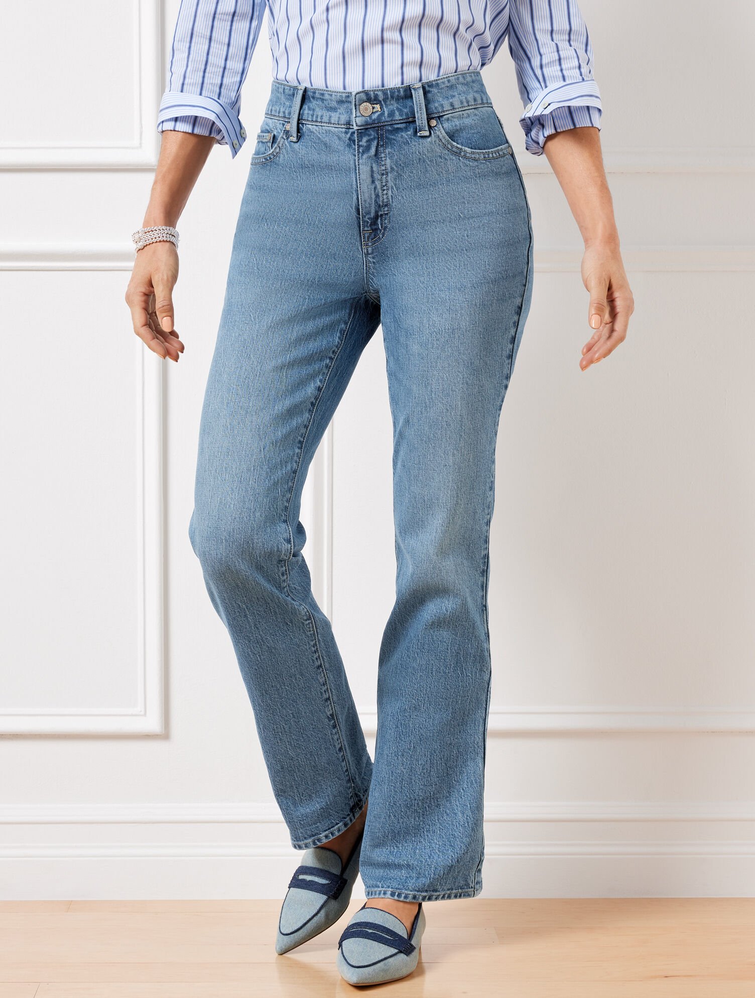 Barely Boot Jeans Bedford Wash Curvy Fit Talbots