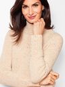 Button-Cuff Ribbed Turtleneck Sweater - Donegal