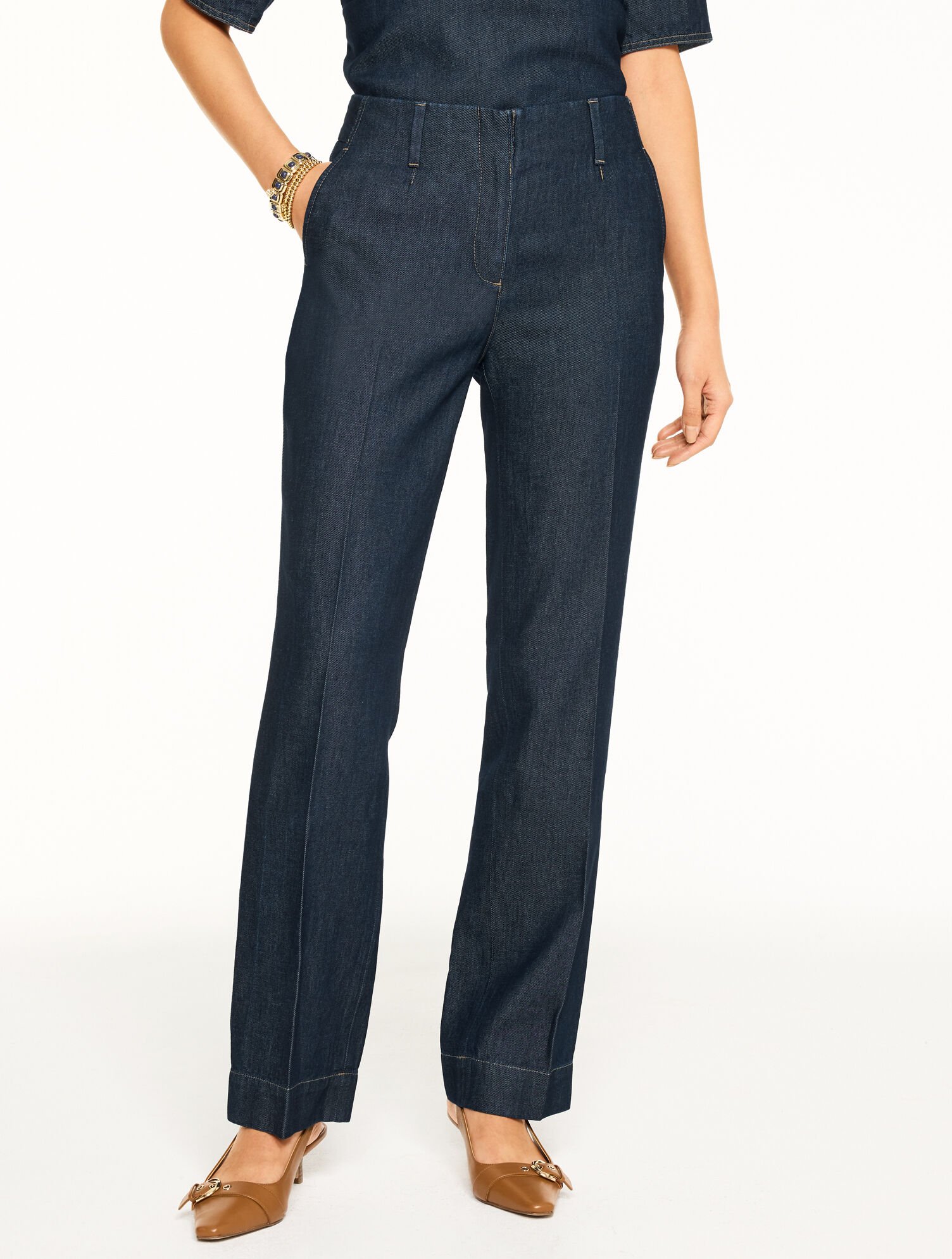 Talbots Southampton Straight Leg Pants - Refined Denim
