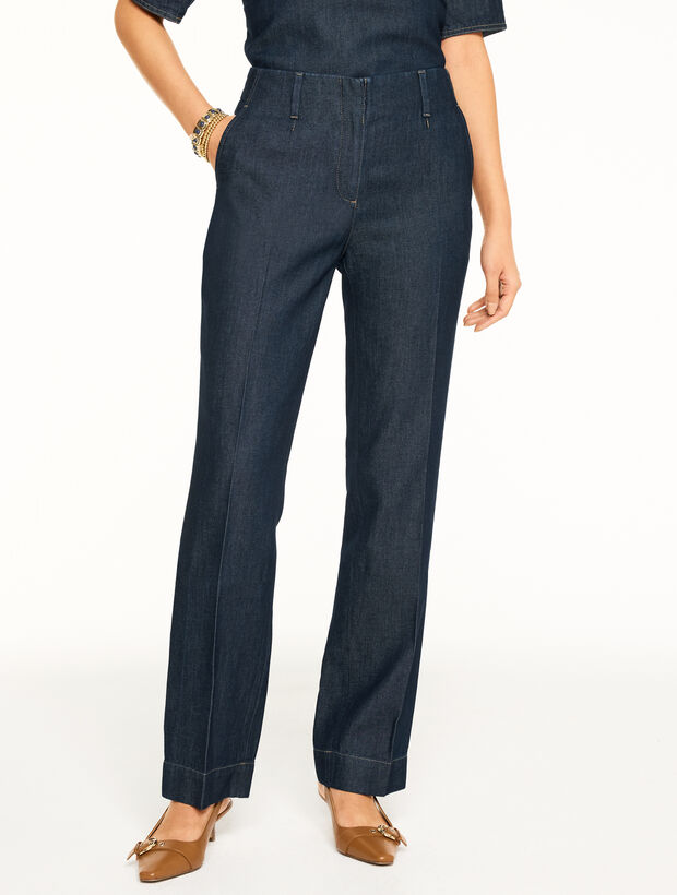 Talbots Southampton Tailored Straight Leg Pants - Refined Denim