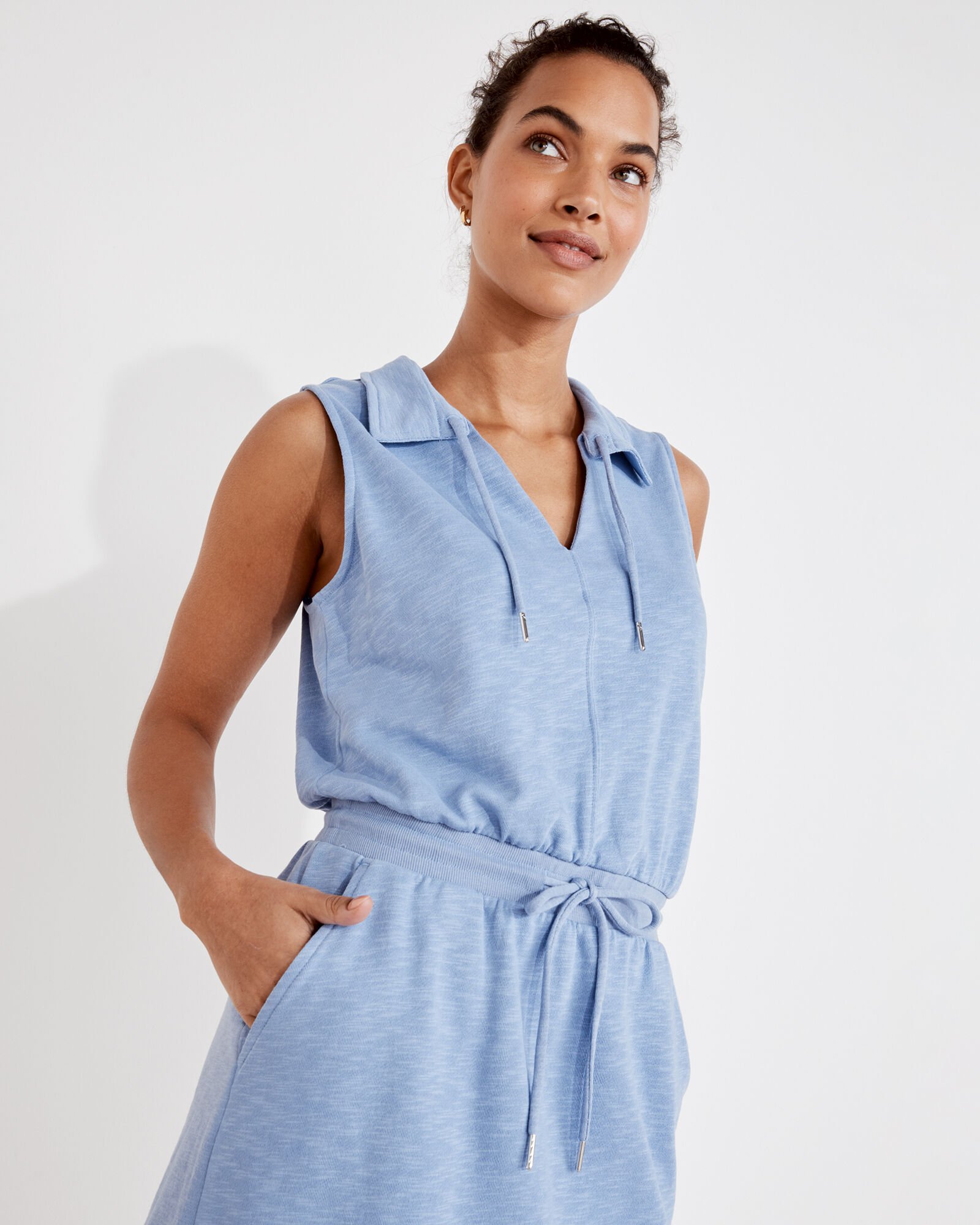 Cotton Slub French Terry Polo Dress Haven Well Within