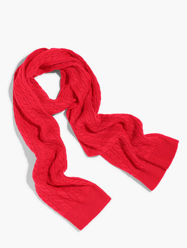 Soft Cable Knit Scarf