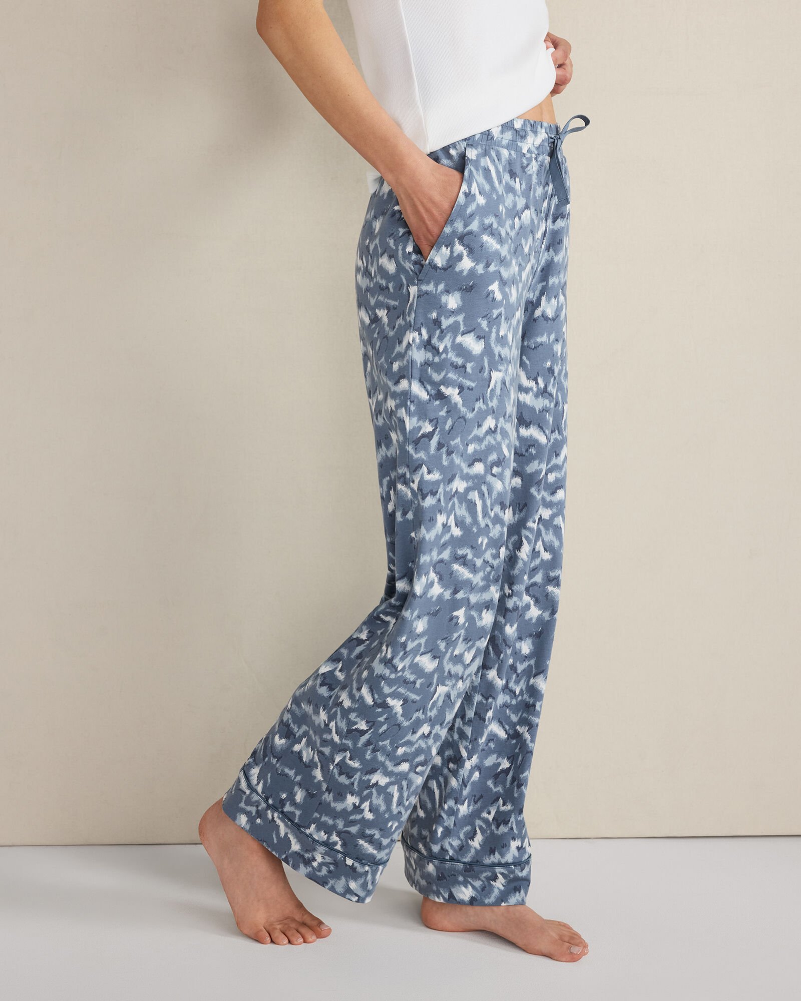 Organic Cotton Jersey Wave Pajama Pants