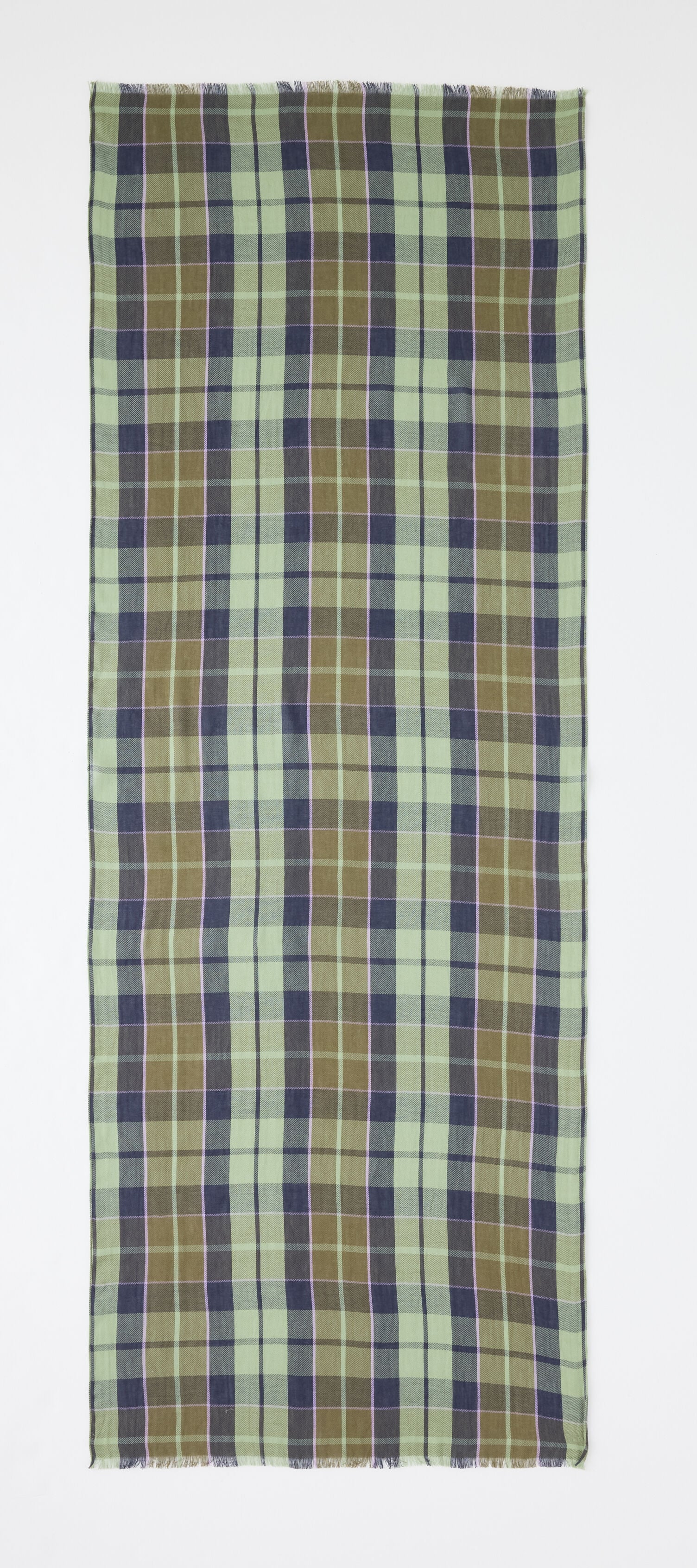 Hunting Plaid Oblong Scarf - thumbnail 3