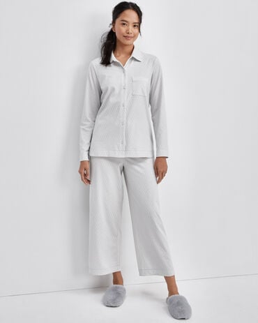 Organic Cotton Jersey Scallop Print Pajama Shirt