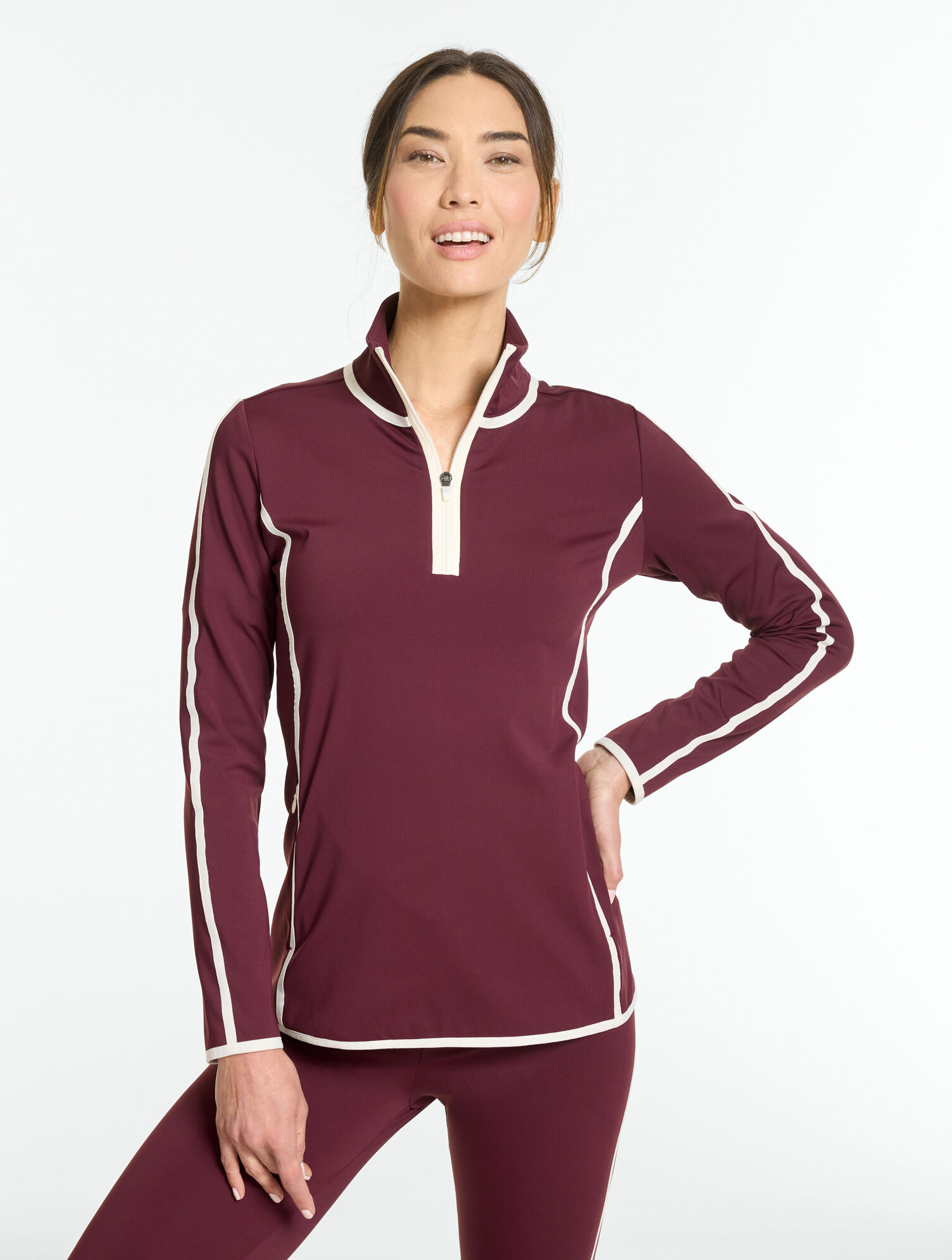 Out &amp; About Half-Zip Pullover - Contrast Stripe