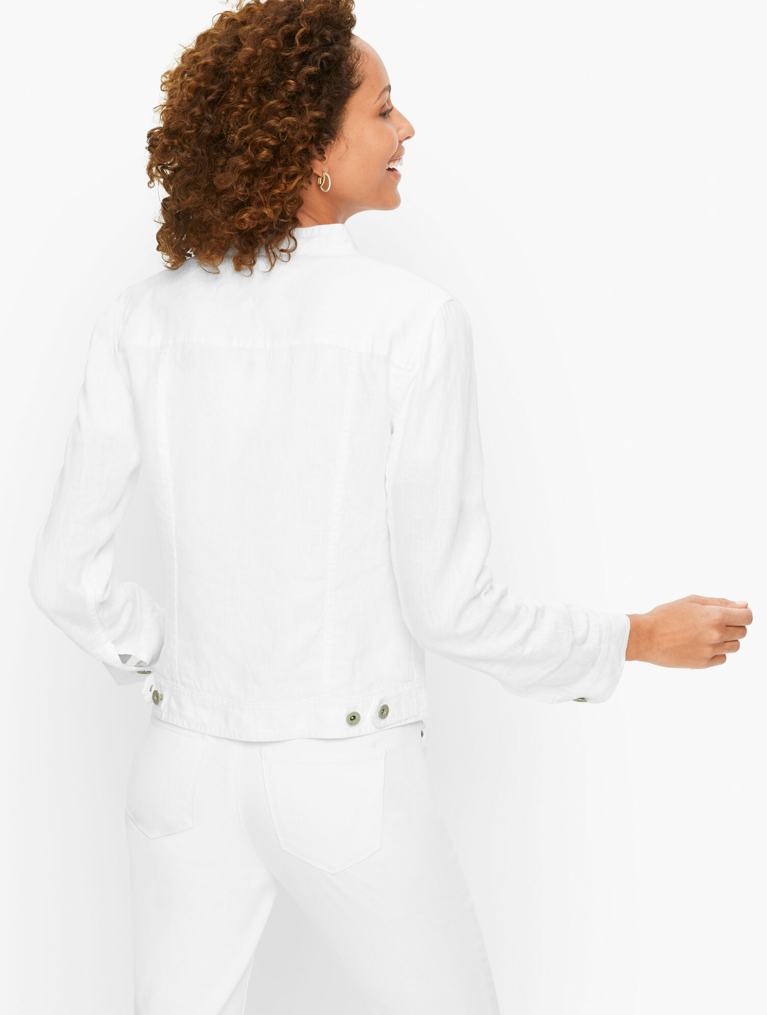 Washed Linen Jean Jacket | Talbots