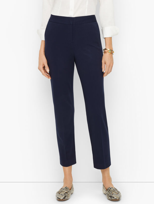 Ponte Straight Leg Crop Pants