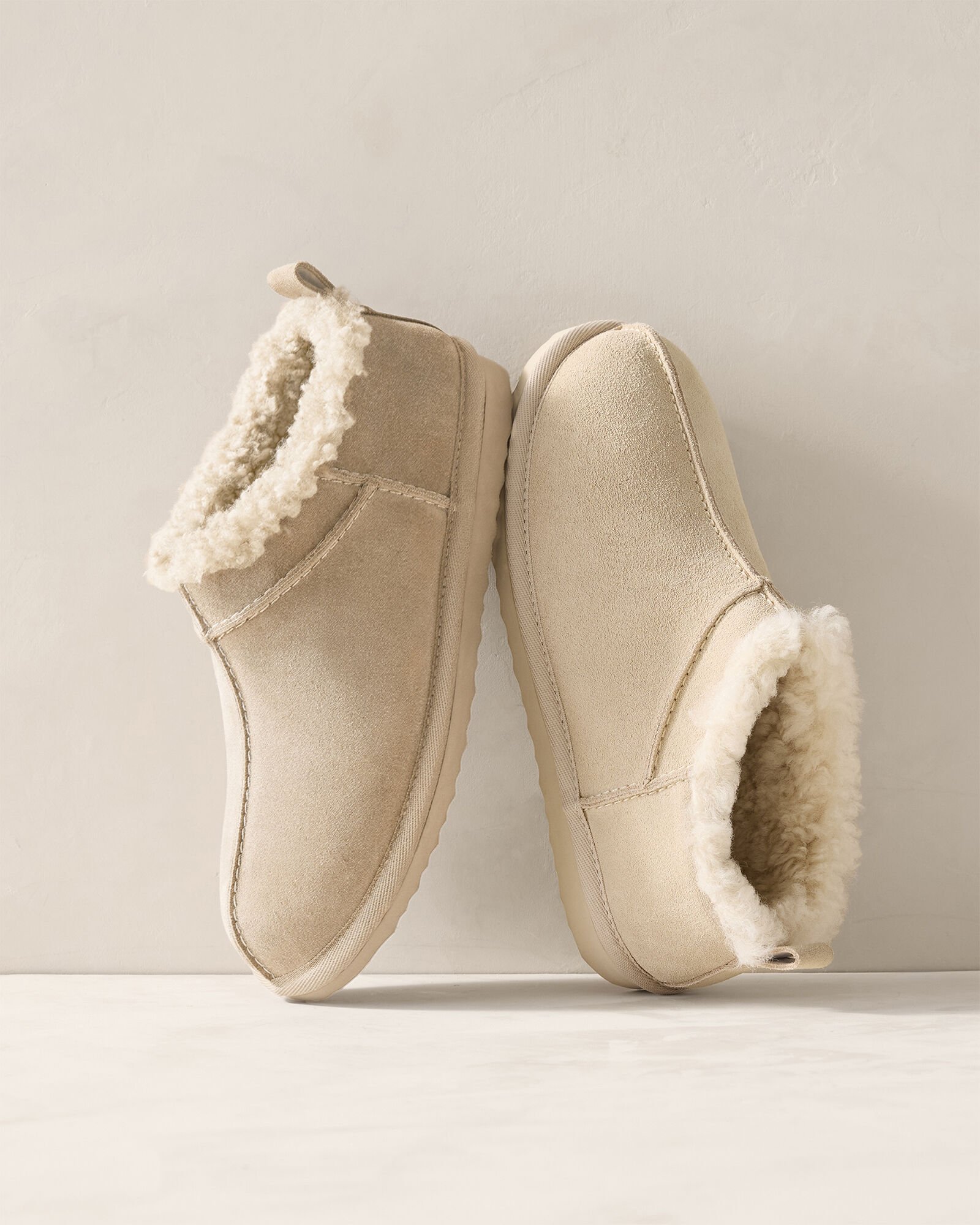 Suede &amp; Shearling Booties