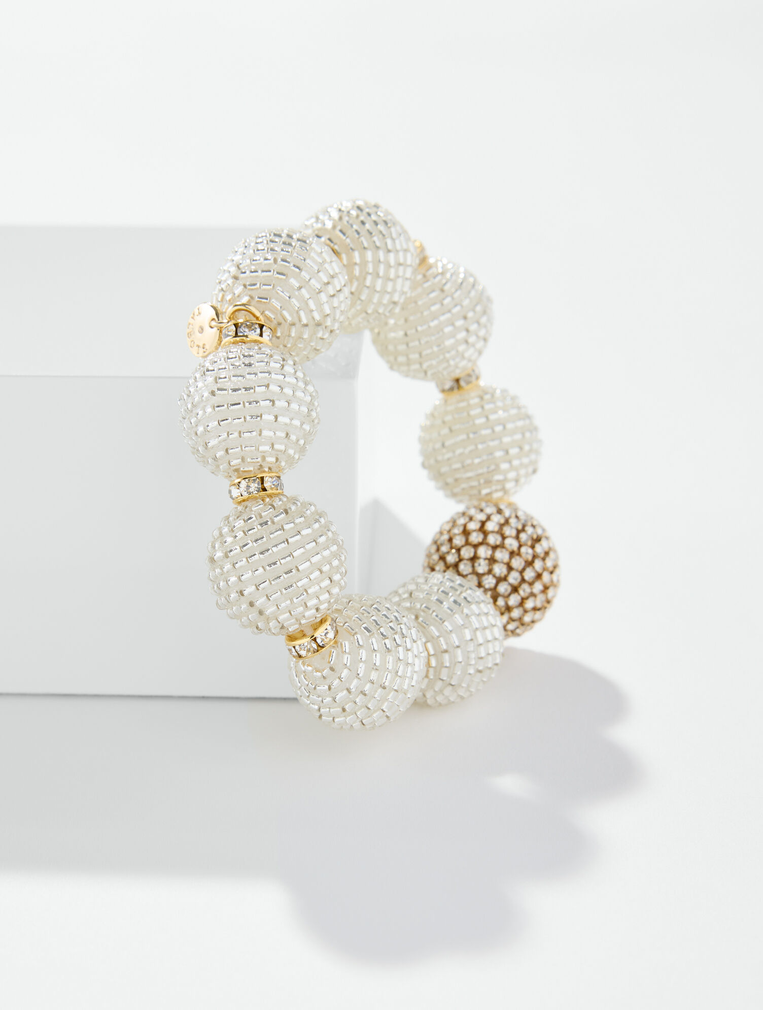 Crystal Beaded Bauble Stretch Bracelet