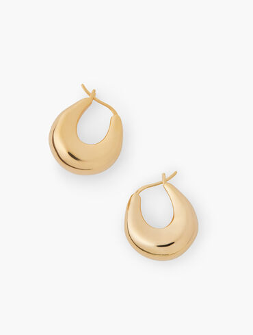 Gold Plated Sterling Hoop Earrings