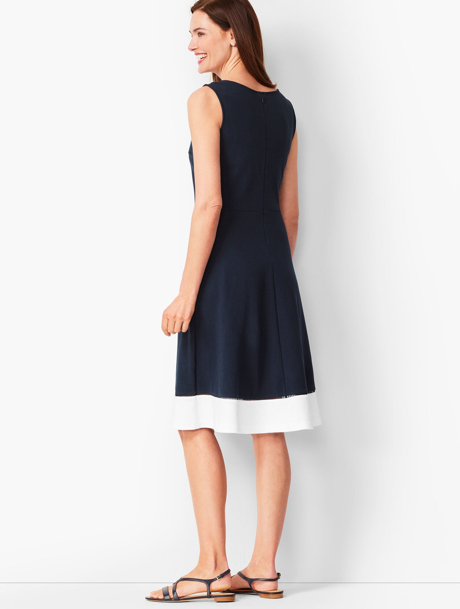 slim fit dress slacks Focus by Shani — Colorblock Fit & Flare Dress
