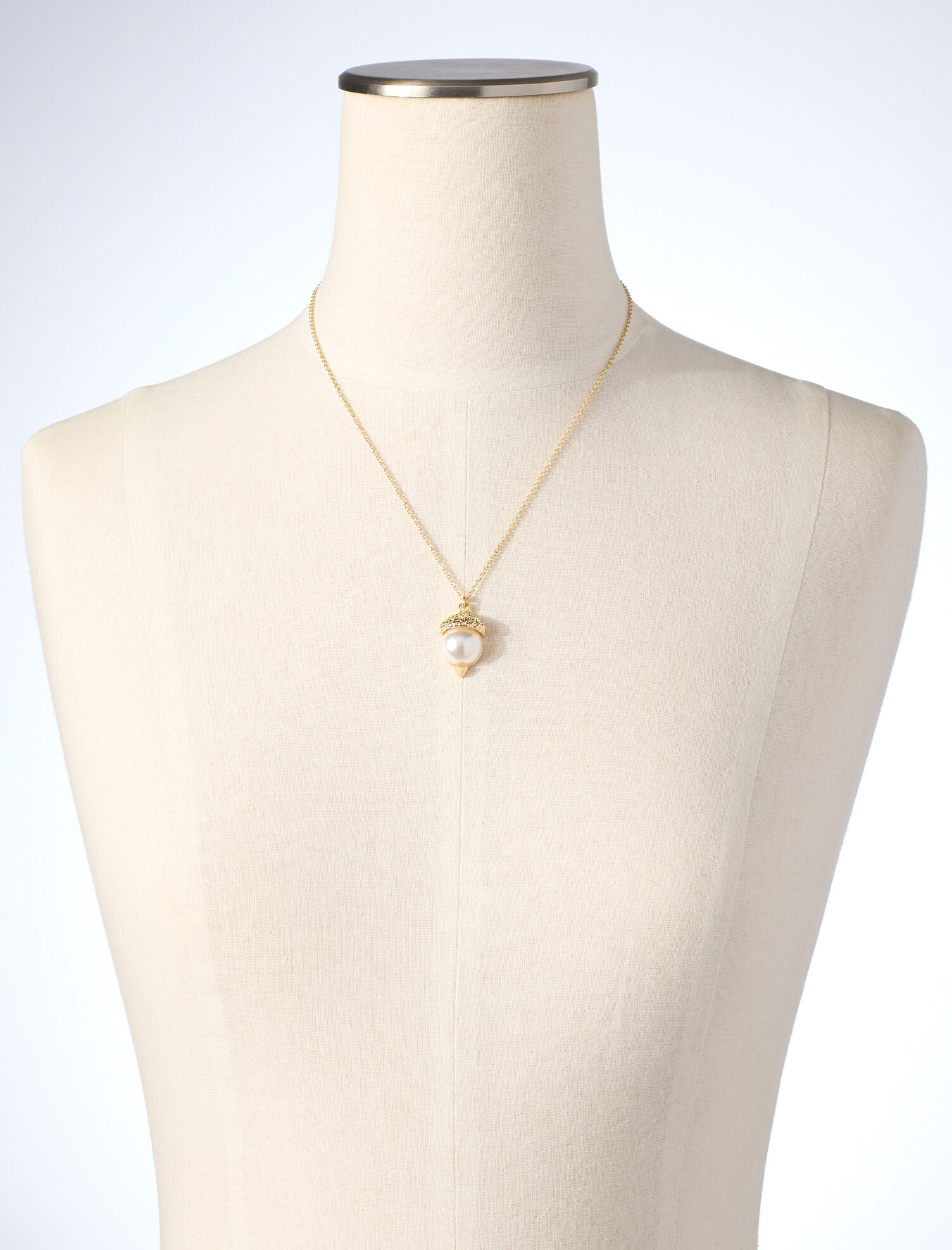 Pearl Acorn Necklace - thumbnail 3