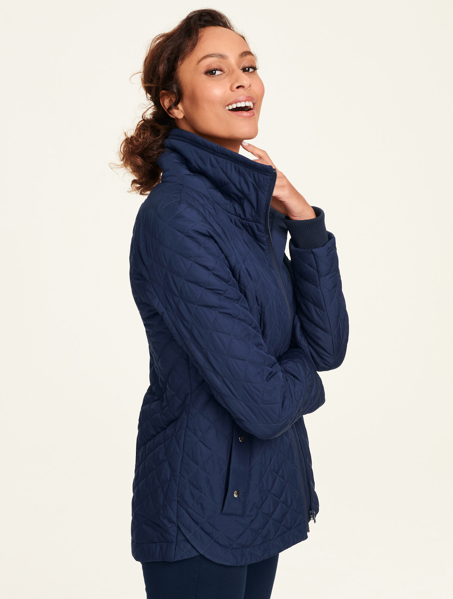 Quilted Hi-Lo Jacket