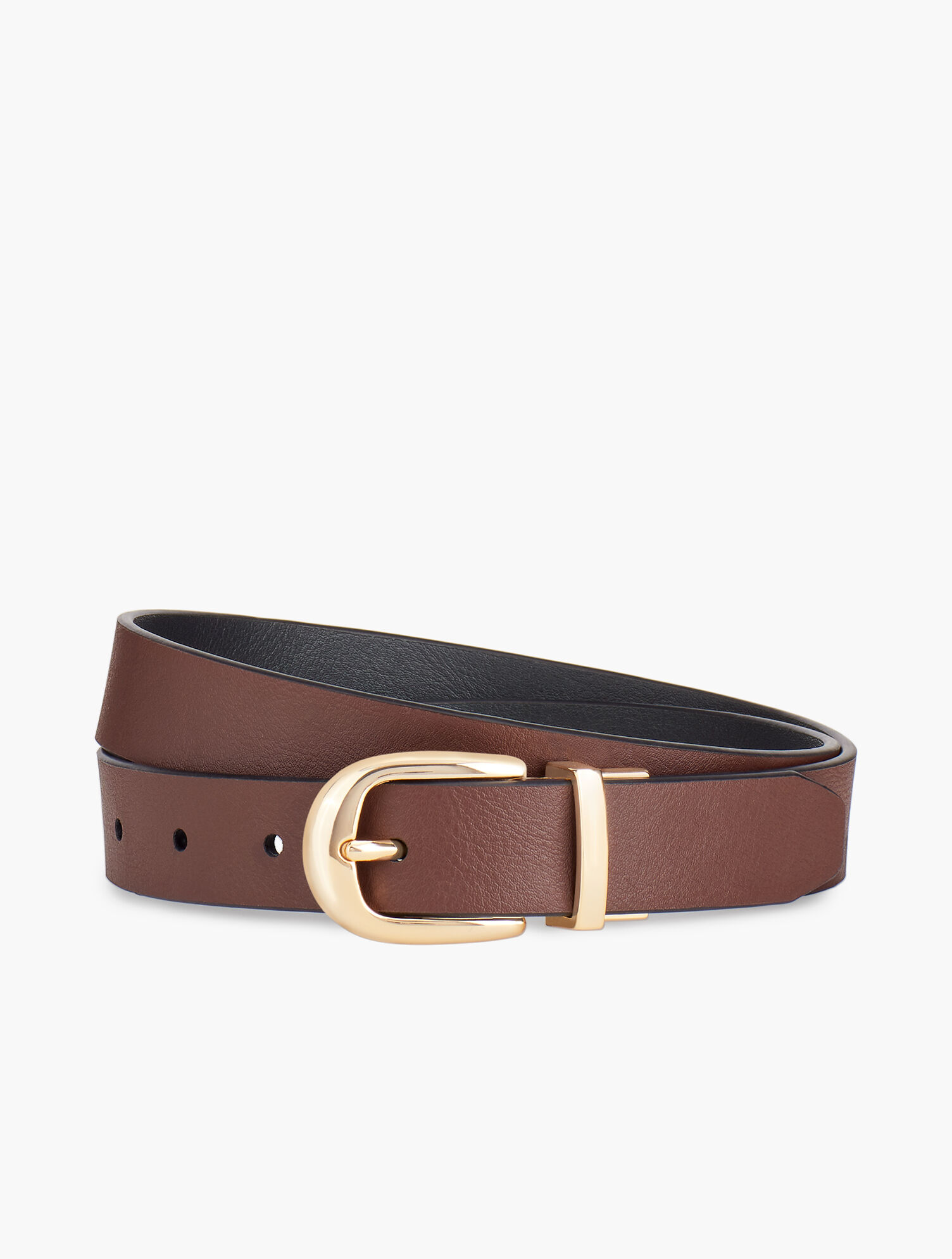 Talbots lot of 2 belts women\'s size medium one red one brown leather western Leather Belt | Talbots main image 2