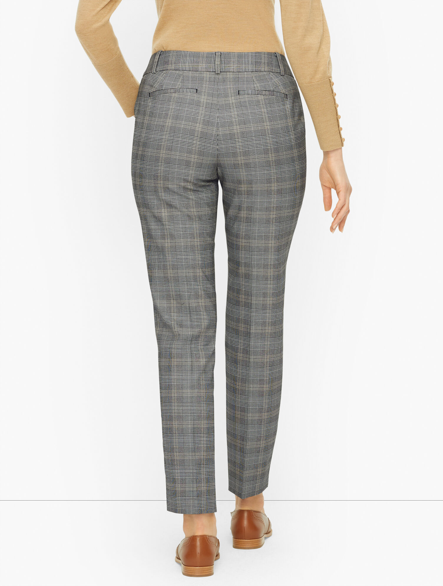 Talbots Hampshire Ankle Pants - Glen Plaid - Curvy Fit