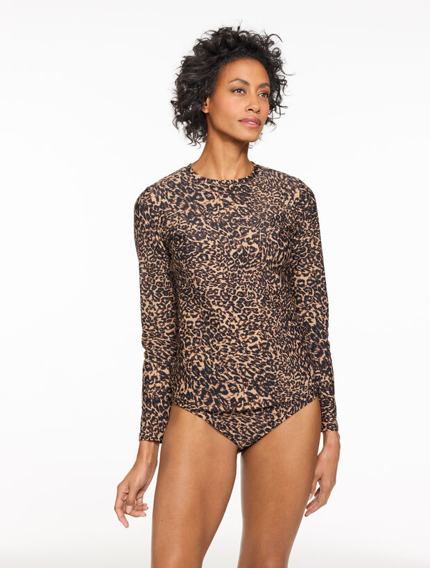 Aqua Club UPF 50+ Long Sleeve Swim Tee - Leopard