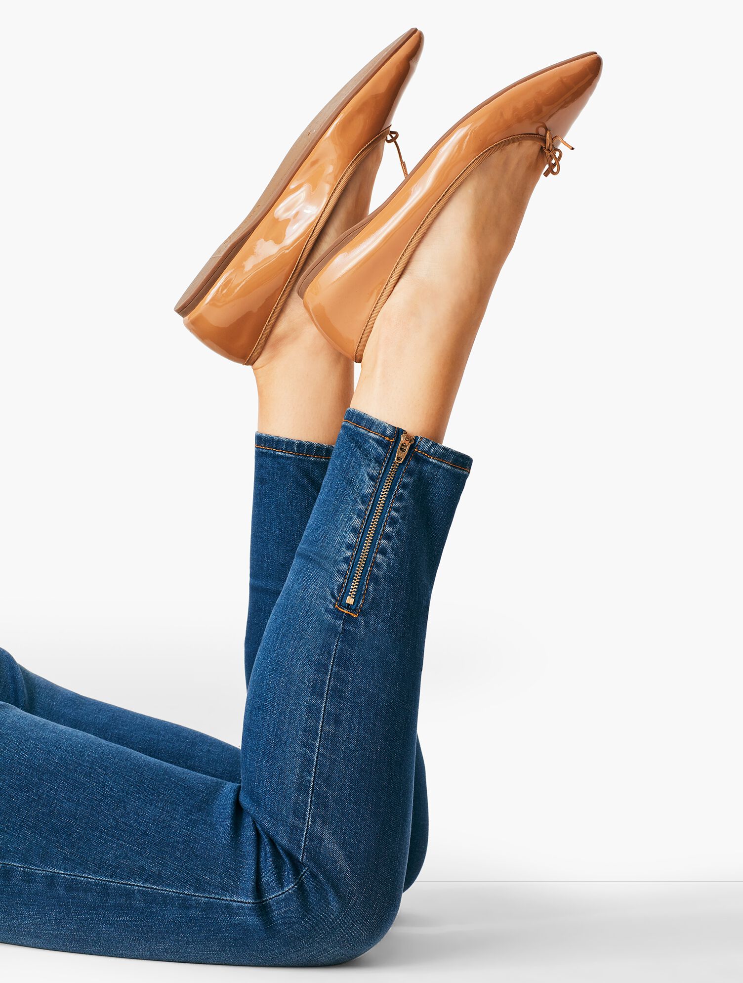 Comfort Stretch Zip Hem Denim Jeggings - Roxie Wash
