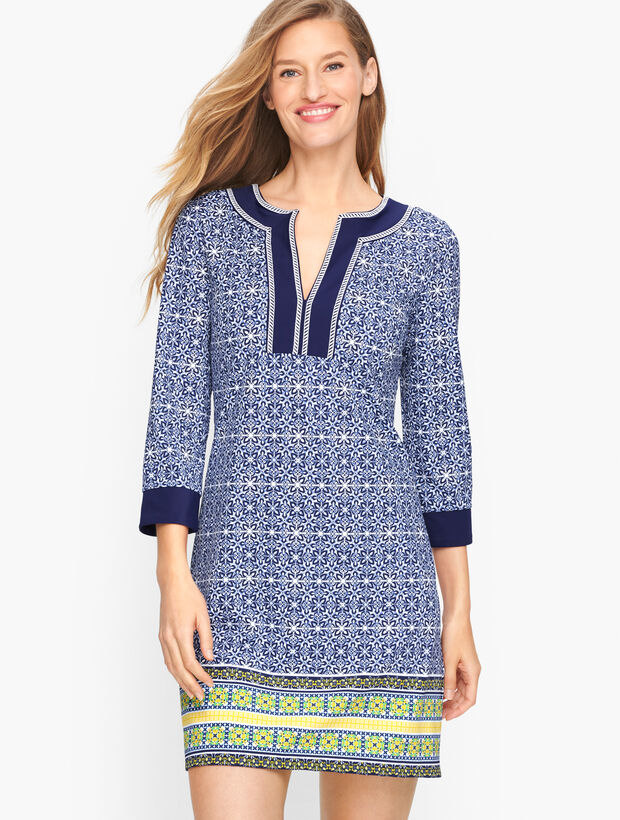 Cabana Life Embroidered Tunic - Mosaic | Talbots Cabana Life Embroidered Tunic - Mosaic | Talbots