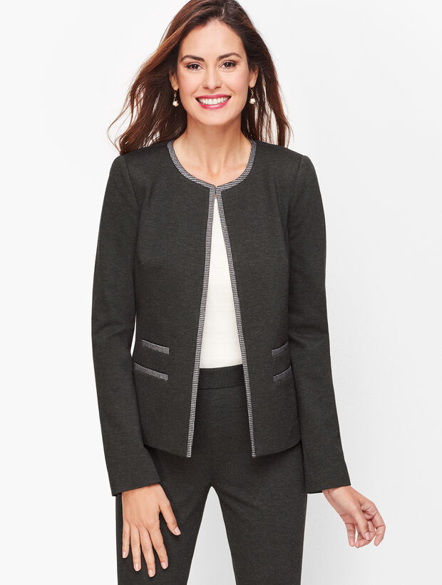 Luxe Knit Tipped Jacket