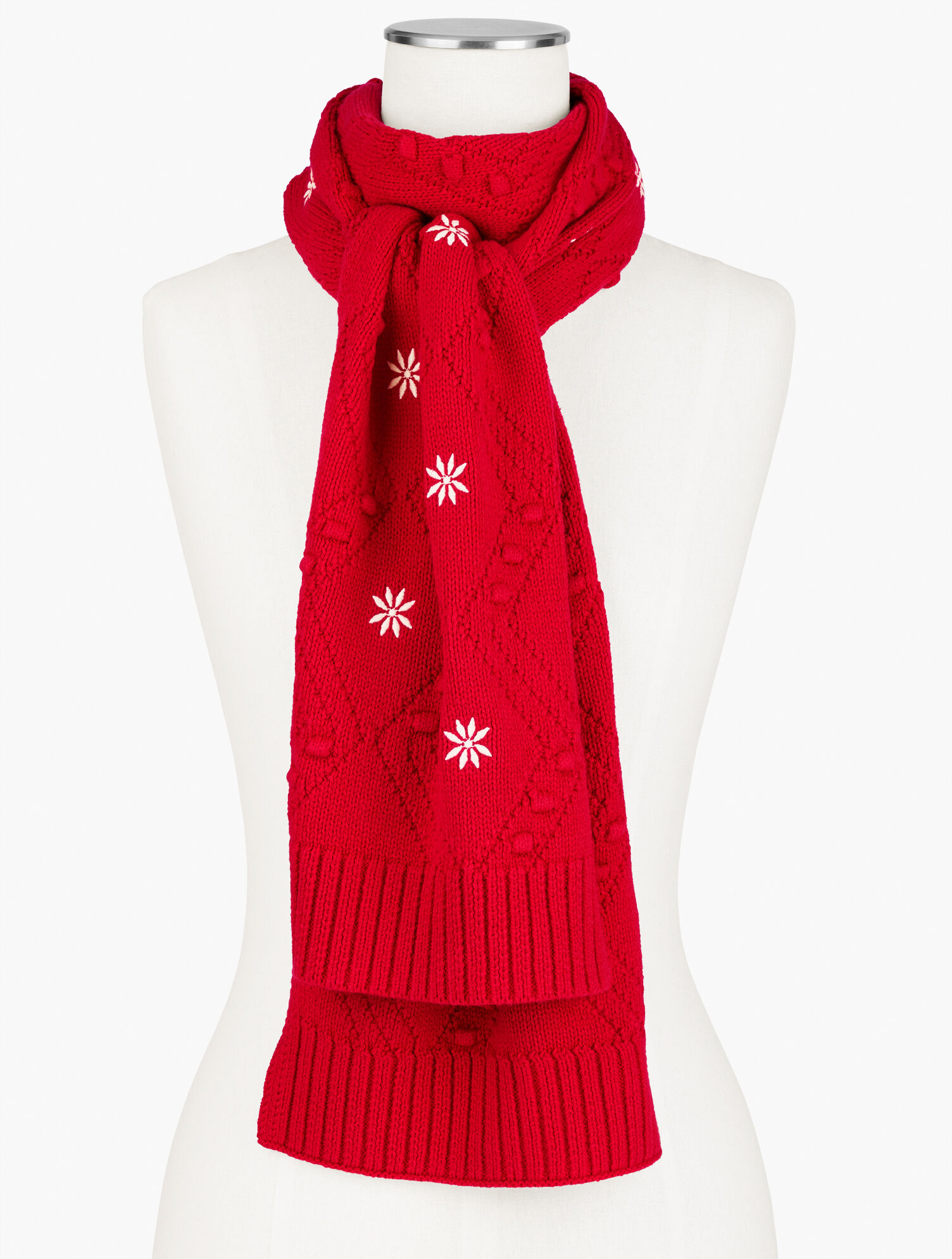 Bobble Argyle Scarf
