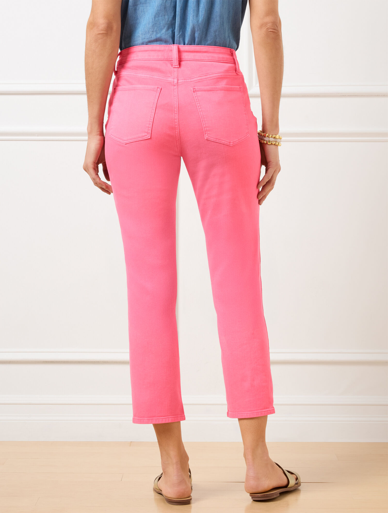 cropped cigarette jeans Straight Crop Jeans - Garment Dyed