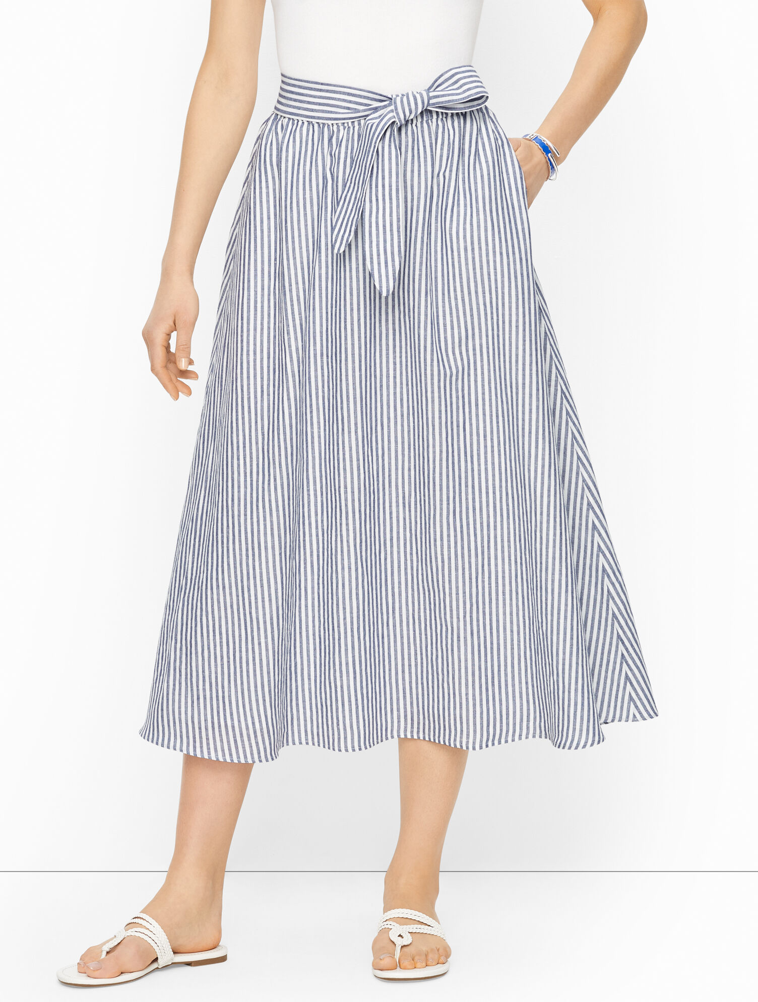 Candy Stripe Midi Skirt