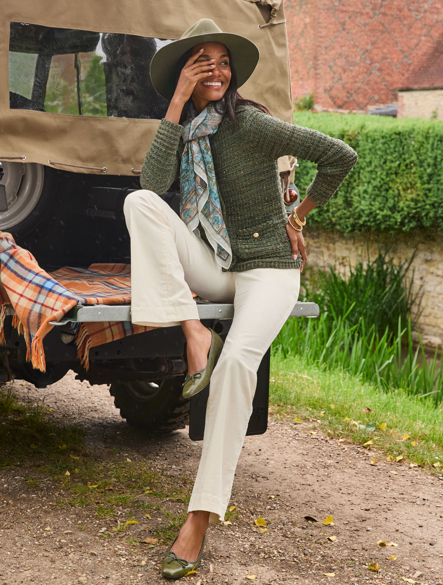 Tuck Stitch Crewneck Cardigan | Talbots