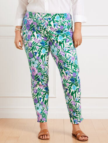 Plus Exclusive Talbots Chatham Ankle Pants - Glorious Garden
