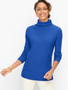 Ribbed Cashmere Turtleneck Sweater
