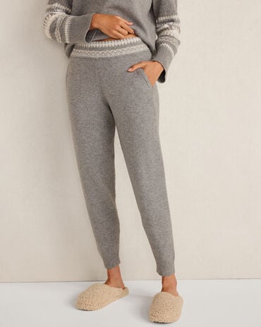 Organic Cotton Blend Nostalgic Fair Isle Joggers