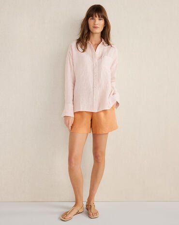 Linen Striped Boxy Shirt
