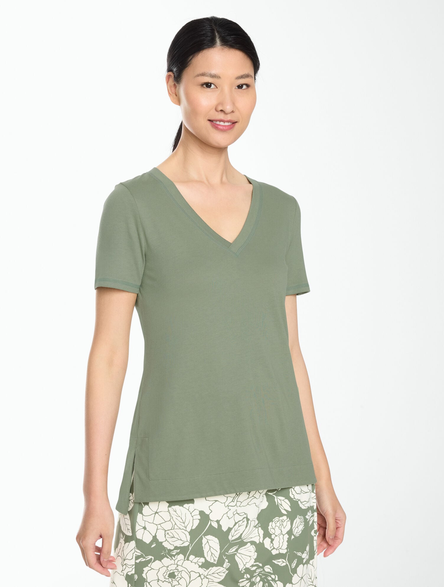 Supersoft Jersey Short Sleeve V-Neck Tee