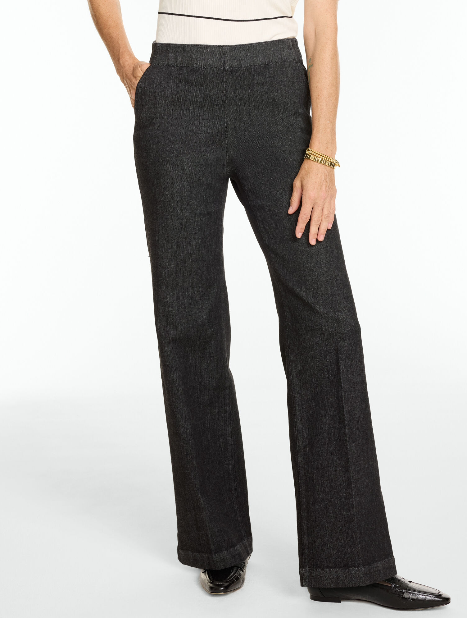 Trouser Pull-On Travel Jeans - Crescent Wash