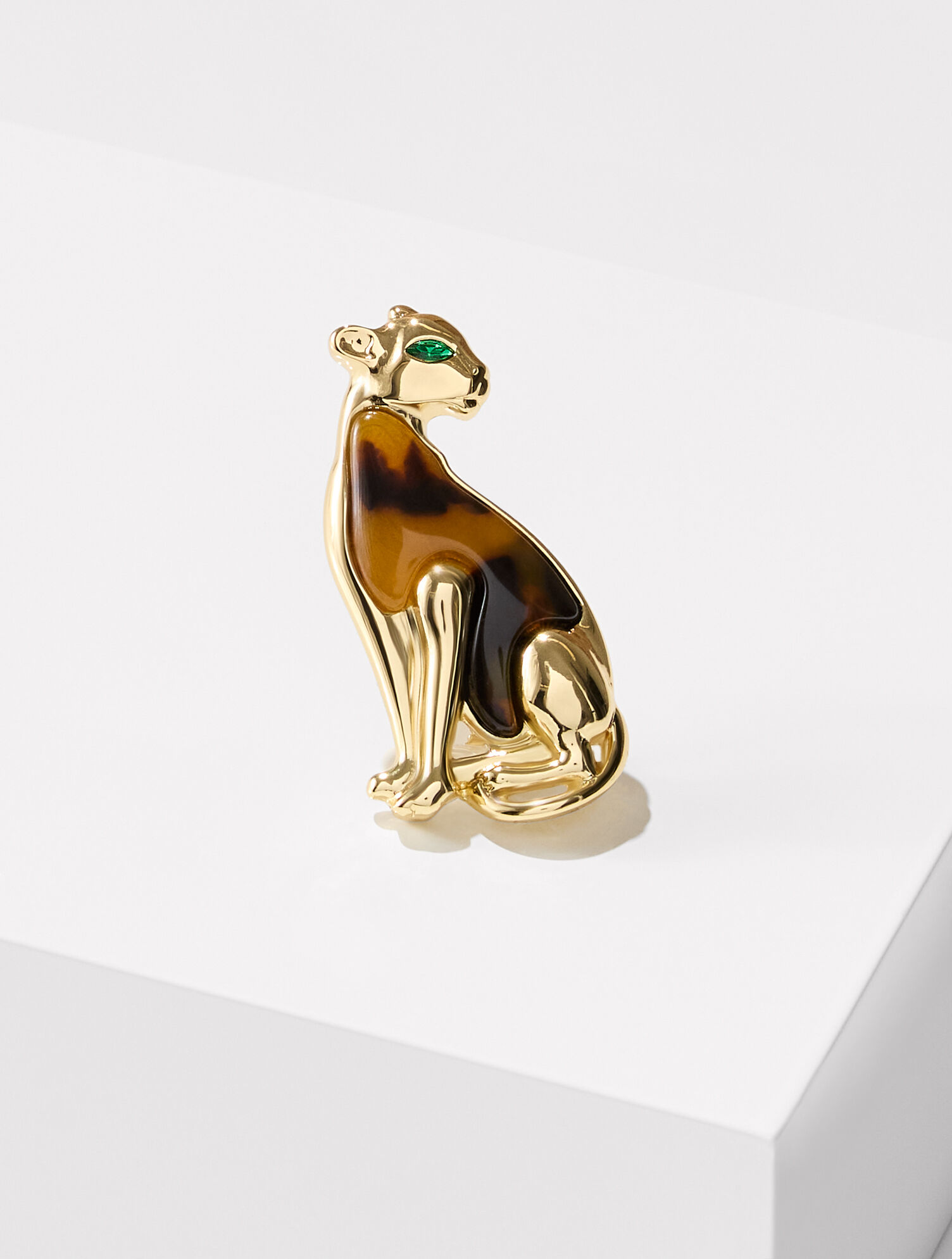 Tortoiseshell Leopard Brooch