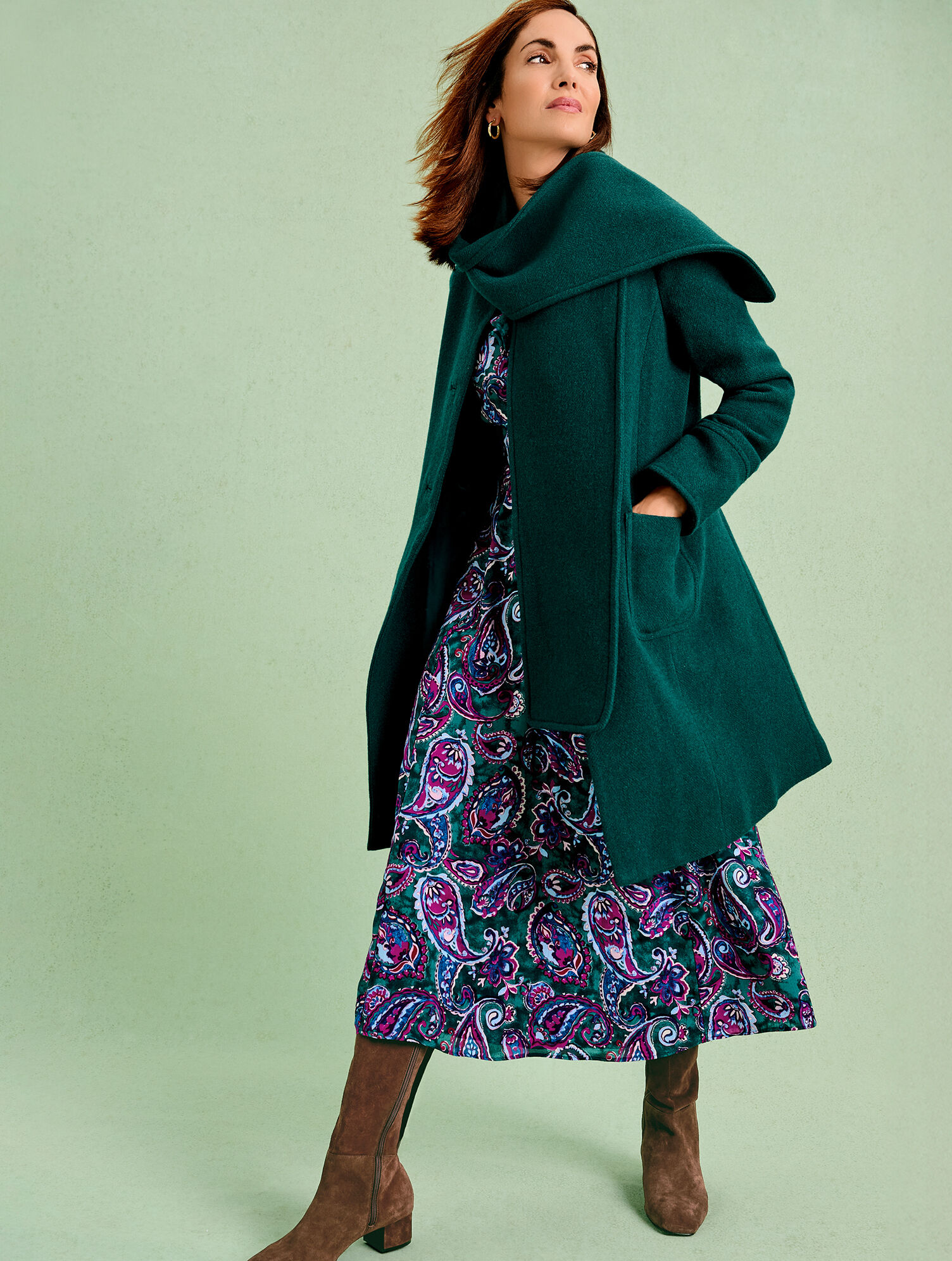 Fit &amp; Flare Ruffle Dress - Piccadilly Paisley