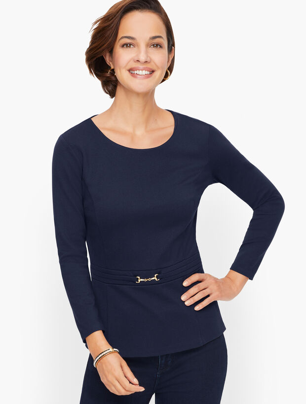 Ponte Peplum Top