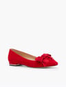 Edison Wrapped Bow Flats - Suede