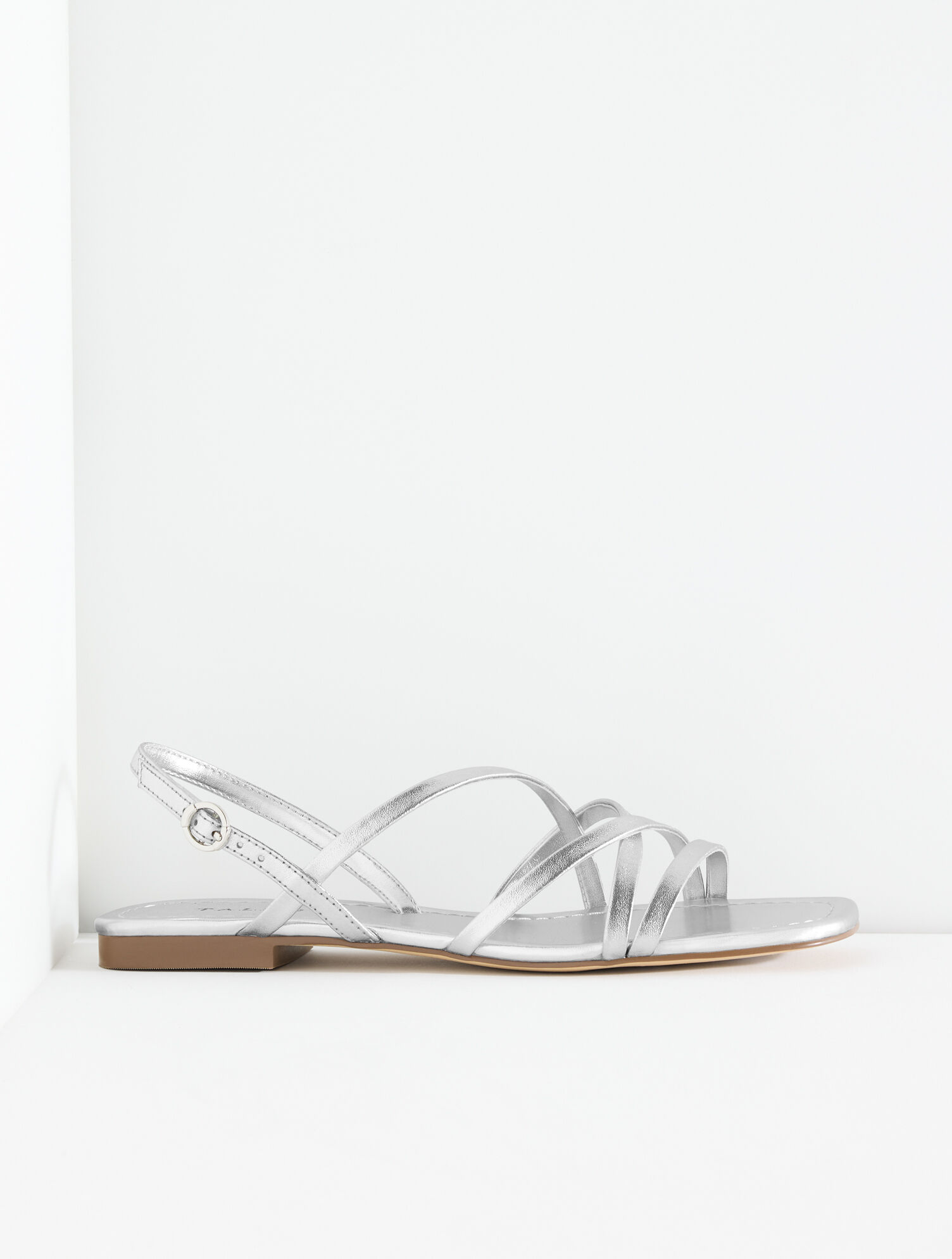 Liana Strappy Metallic Nappa Flats