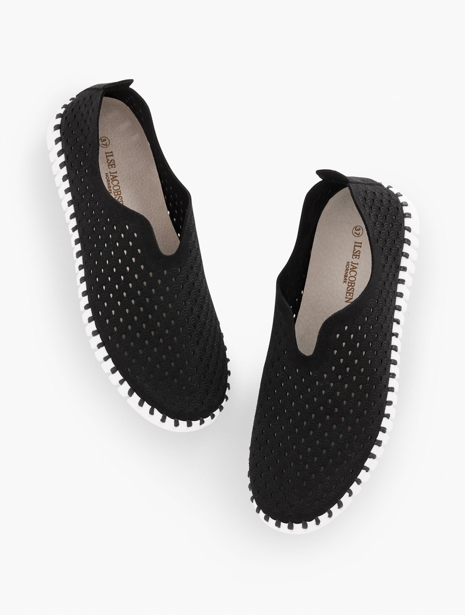 Ilse Jacobsen Women's Tulip 3565 Flats - Laser Cut-Out Loafer With Flexible Rubber Sole