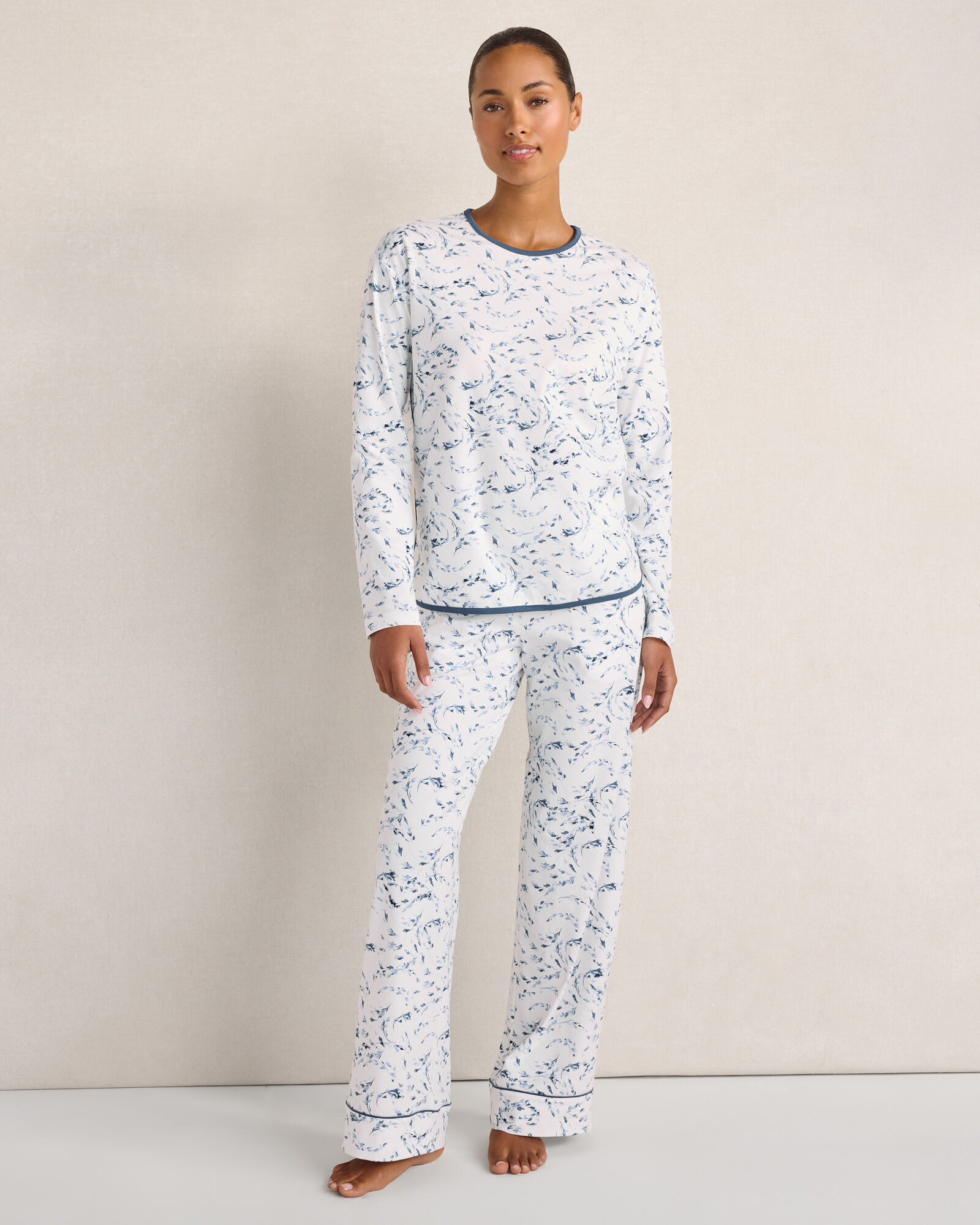 Organic Cotton Jersey Wispy Floral Sleep Pants