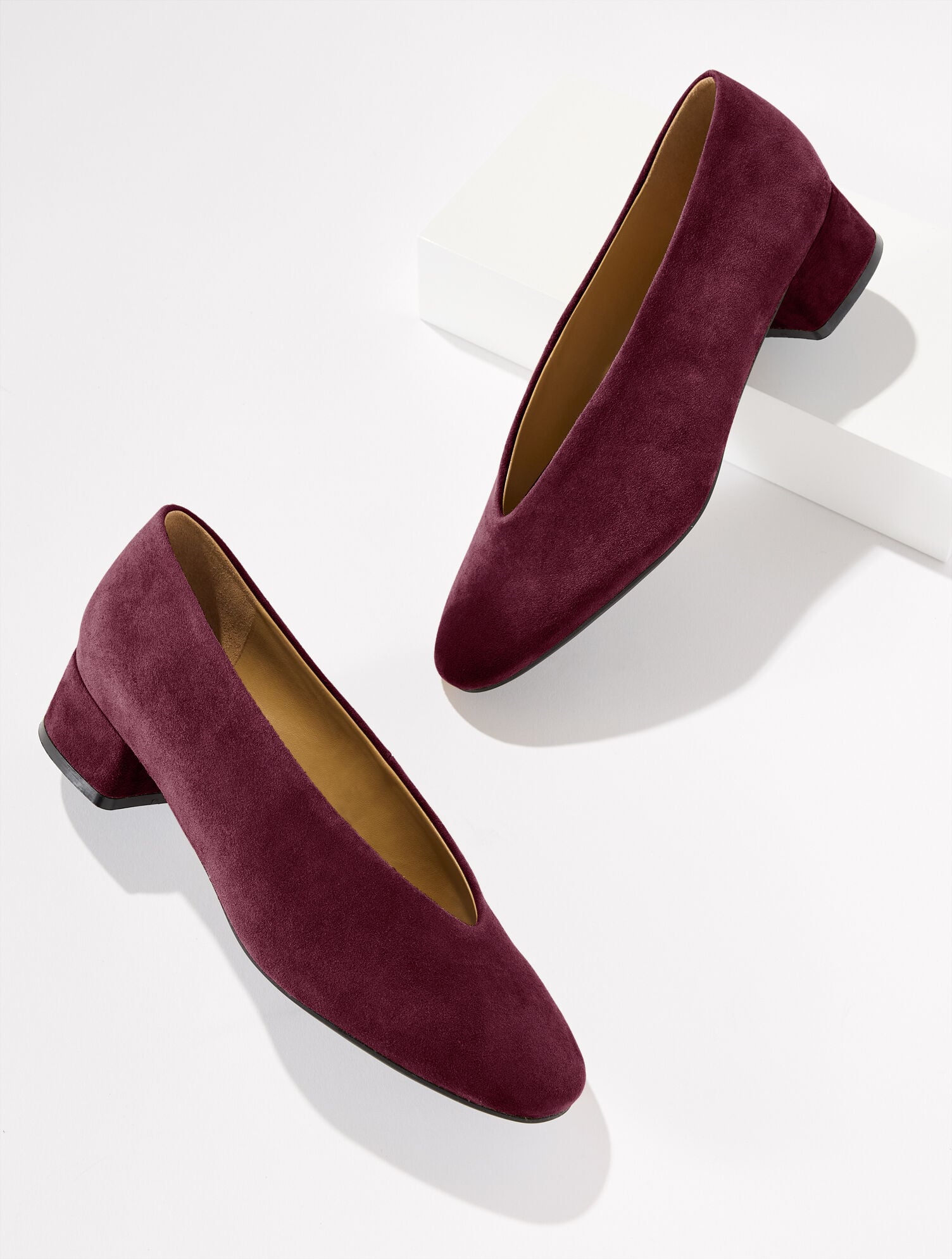 Winona Suede Block Heel Pumps