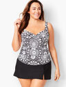 Plus Size Miraclesuit&reg; Marina Tankini Top - Tile Dot